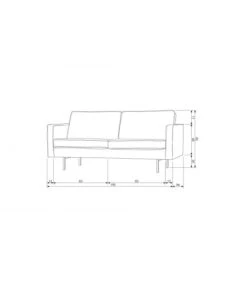 Canapé Rodéo 2.5 Places Velvet Chestnut -Magasin De Meubles De Qualité canape rodeo 25 places velvet chestnut 4