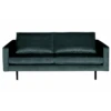Canapé Rodéo 2.5 Places Velvet Teal Bleu Canard