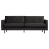 Canapé Rodéo Classic 2.5 Places Velvet Anthracite Matelassé