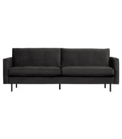 Canapé Rodéo Classic 2.5 Places Velvet Anthracite Matelassé