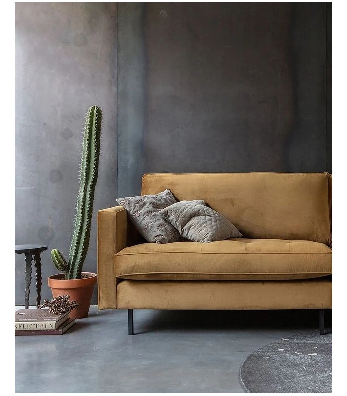 Canapé Rodéo Classic 2.5 Places Velvet Miel Matelassé 2 Canapé Rodéo Classic 2.5 Places Velvet Miel Matelassé – Image 2