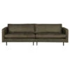 Canapé Rodéo Classic 3 Places XL Army Cuir Recyclé Façon Matelassé