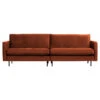 Canapé Rodéo Classic 3 Places XL Velvet Rouille Matelassé
