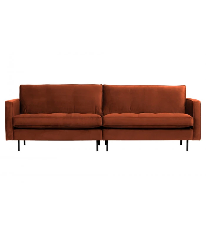 Canapé Rodéo Classic 3 Places XL Velvet Rouille Matelassé 1 Canapé Rodéo Classic 3 Places XL Velvet Rouille Matelassé