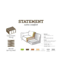 Canapé Statement 4 Places 280cm Tissu Bouclé Coffee -Magasin De Meubles De Qualité canape statement 4 places 280cm tissu boucle coffee 2