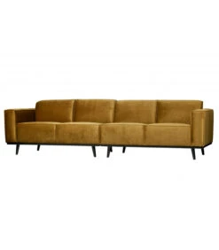 Canapé Statement 4 Places 280cm Velvet Jaune Miel -Magasin De Meubles De Qualité canape statement 4 places 280cm velvet jaune miel 2