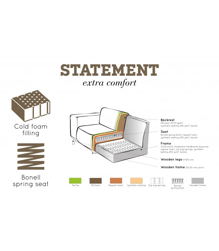 Canapé Statement XL 4 Places 372cm Velvet Taupe 4 Canapé Statement XL 4 Places 372cm Velvet Taupe – Image 4