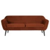 Canapé Rocco 187cm Velours Rouille