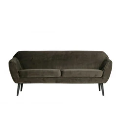 Canapé Rocco 187cm Velours Vert Chaud