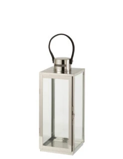Carré De Lanterne En Métal/verre Argenté
