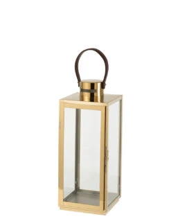 Carré De Lanterne En Métal/verre Doré
