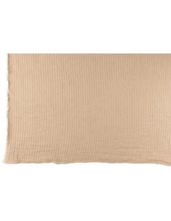 Plaid Teddy Lignes Couture -Magasin De Meubles De Qualité carreaux en peluche teddy couture en cotonpolyester beigej line 2