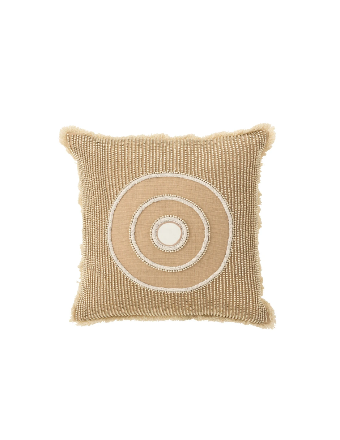 Cercle De Coussin En Coton Blanc/beige Ibiza 1 Cercle De Coussin En Coton Blanc/beige Ibiza