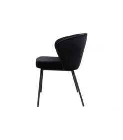 Chaise Admit Velours Noir -Magasin De Meubles De Qualité chaise admit velours noir 3