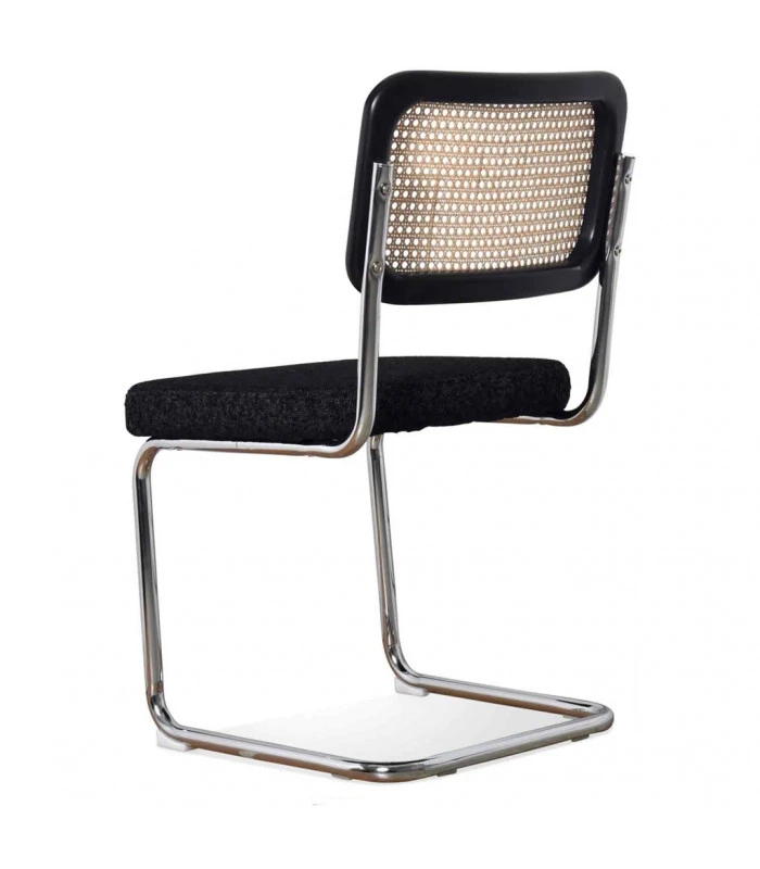 Chaise Capsule Bouclette Noir 4 Chaise Capsule Bouclette Noir – Image 4