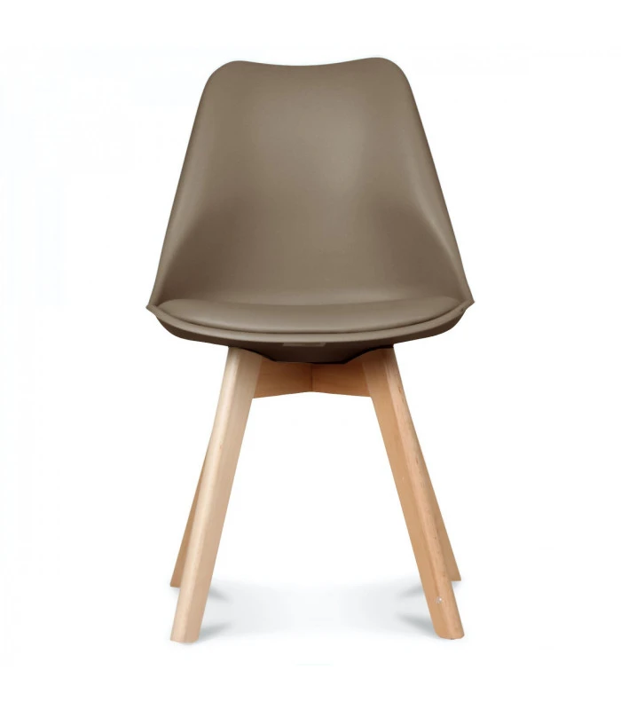 Chaise Copenhague Café Au Lait + Coussin 2 Chaise Copenhague Café Au Lait + Coussin – Image 2