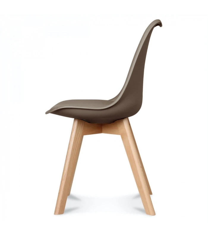 Chaise Copenhague Café Au Lait + Coussin 3 Chaise Copenhague Café Au Lait + Coussin – Image 3