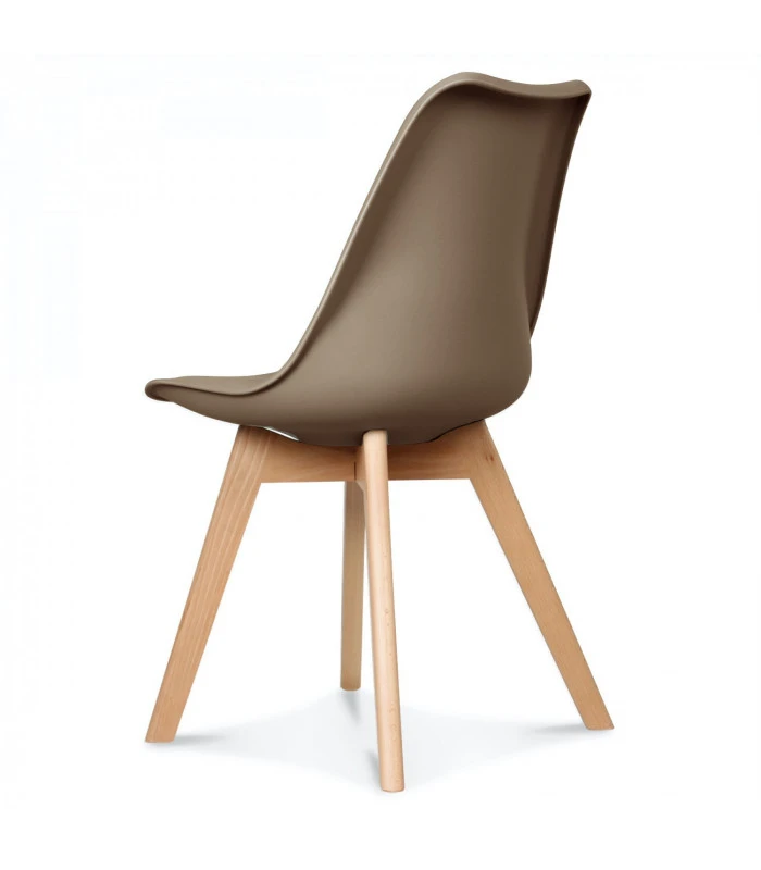 Chaise Copenhague Café Au Lait + Coussin 4 Chaise Copenhague Café Au Lait + Coussin – Image 4