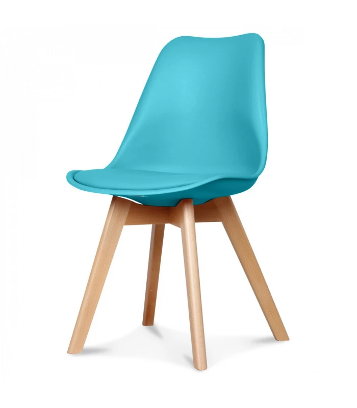 Chaise Copenhague Turquoise + Coussin 1 Chaise Copenhague Turquoise + Coussin