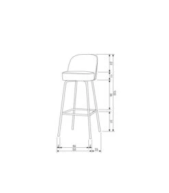 Chaise De Bar Vogue 79cm Miel 8 Chaise De Bar Vogue 79cm Miel -Magasin De Meubles De Qualité chaise de bar vogue 79cm miel 3