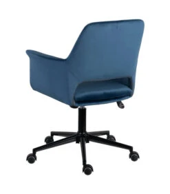 Chaise De Bureau Louise Velours Bleu -Magasin De Meubles De Qualité chaise de bureau louise velours bleu 3