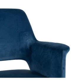 Chaise De Bureau Louise Velours Bleu -Magasin De Meubles De Qualité chaise de bureau louise velours bleu 4