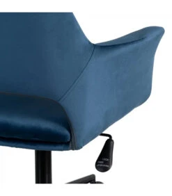 Chaise De Bureau Louise Velours Bleu -Magasin De Meubles De Qualité chaise de bureau louise velours bleu 5