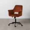 Chaise De Bureau Louise Velours Marron