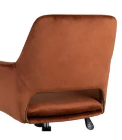 Chaise De Bureau Louise Velours Marron -Magasin De Meubles De Qualité chaise de bureau louise velours marron 5