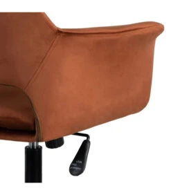 Chaise De Bureau Louise Velours Marron -Magasin De Meubles De Qualité chaise de bureau louise velours marron 6