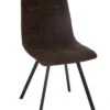 Chaise De Salle à Manger Clark En Métal/polyester Marron
