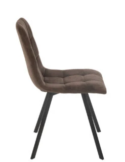 Chaise De Salle à Manger Clark En Métal/polyester Marron -Magasin De Meubles De Qualité chaise de salle a manger clark en metalpolyester marron 2