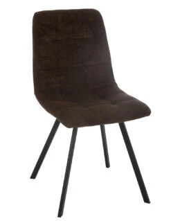 Chaise De Salle à Manger Clark En Métal/polyester Marron