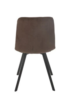 Chaise De Salle à Manger Clark En Métal/polyester Marron -Magasin De Meubles De Qualité chaise de salle a manger clark en metalpolyester marron 3