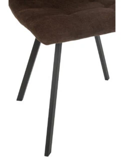 Chaise De Salle à Manger Clark En Métal/polyester Marron -Magasin De Meubles De Qualité chaise de salle a manger clark en metalpolyester marron 4