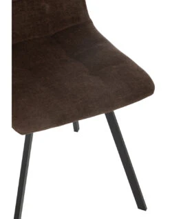 Chaise De Salle à Manger Clark En Métal/polyester Marron -Magasin De Meubles De Qualité chaise de salle a manger clark en metalpolyester marron 5