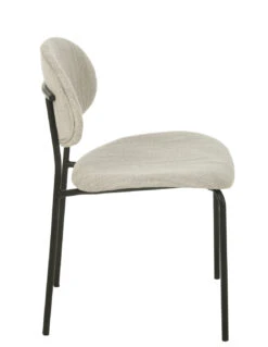 Chaise De Salle à Manger En Textile/métal Beige -Magasin De Meubles De Qualité chaise de salle a manger en textilemetal beige 2