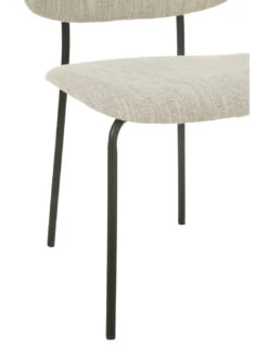 Chaise De Salle à Manger En Textile/métal Beige -Magasin De Meubles De Qualité chaise de salle a manger en textilemetal beige 4