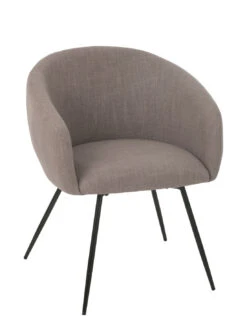 Chaise En Acier/mousse Taupe.