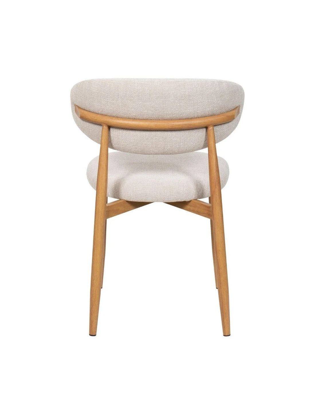 Chaise Georgia Beige Pied Naturel 3 Chaise Georgia Beige Pied Naturel – Image 3