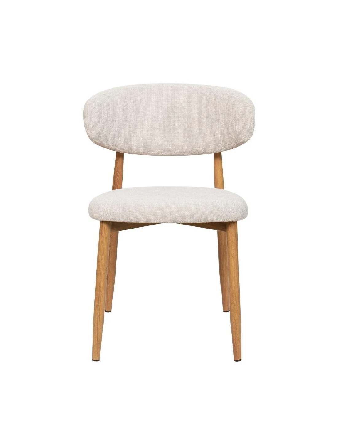 Chaise Georgia Beige Pied Naturel 5 Chaise Georgia Beige Pied Naturel – Image 5