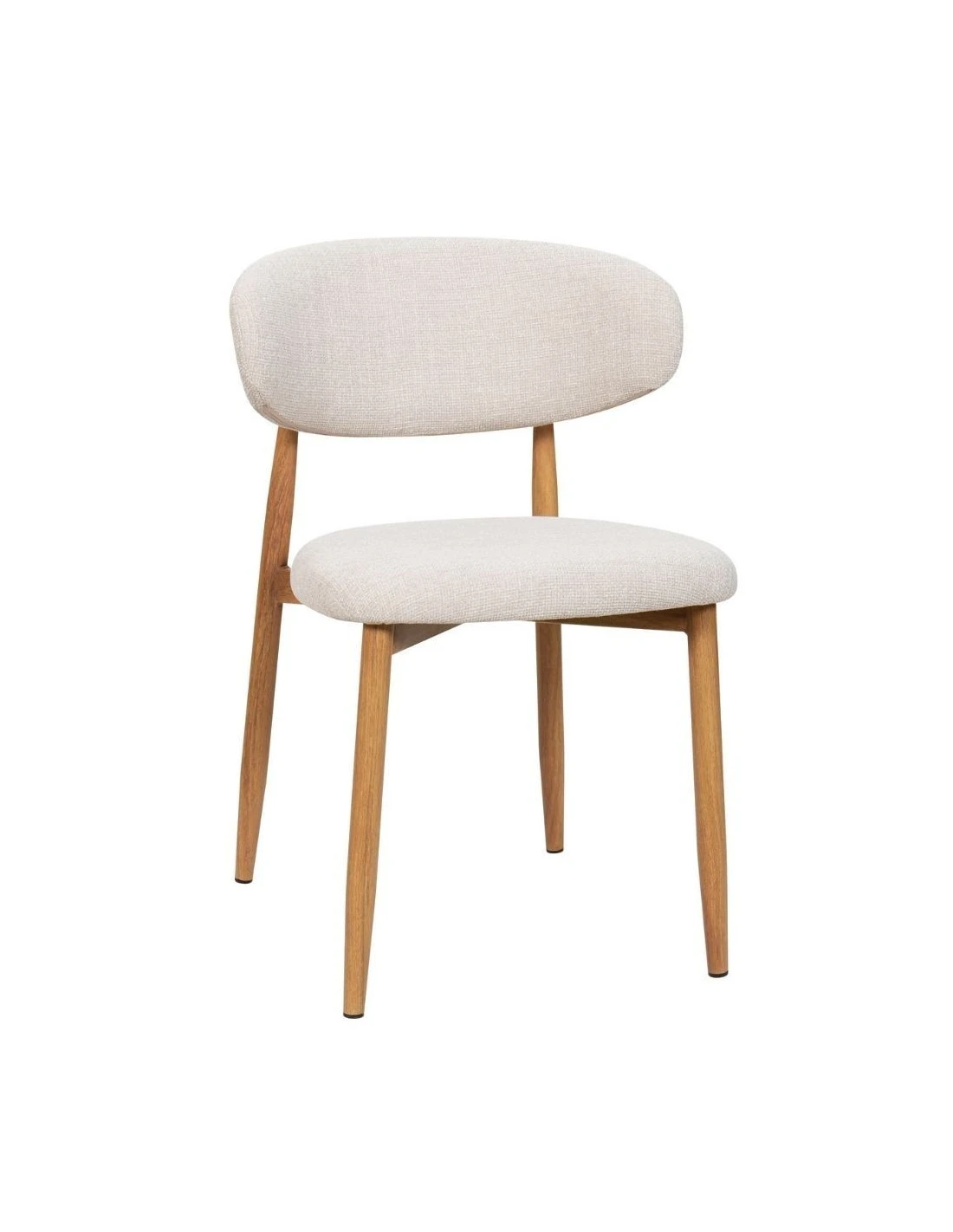 Chaise Georgia Beige Pied Naturel 1 Chaise Georgia Beige Pied Naturel