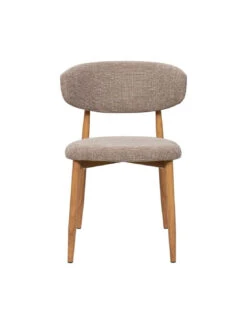 Chaise Georgia Taupe Pied Naturel -Magasin De Meubles De Qualité chaise georgia taupe pied naturel 3