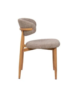 Chaise Georgia Taupe Pied Naturel -Magasin De Meubles De Qualité chaise georgia taupe pied naturel 4