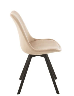 Chaise Hélène En Métal/textile Beige -Magasin De Meubles De Qualité chaise helene en metaltextile beige 5