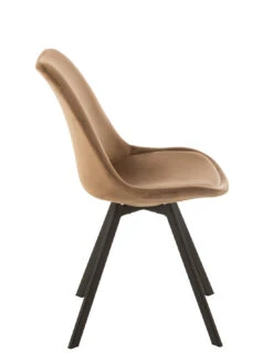 Chaise Hélène En Métal/textile Marron -Magasin De Meubles De Qualité chaise helene en metaltextile marron 2