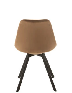 Chaise Hélène En Métal/textile Marron -Magasin De Meubles De Qualité chaise helene en metaltextile marron 3