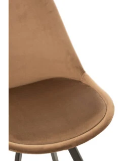 Chaise Hélène En Métal/textile Marron -Magasin De Meubles De Qualité chaise helene en metaltextile marron 5