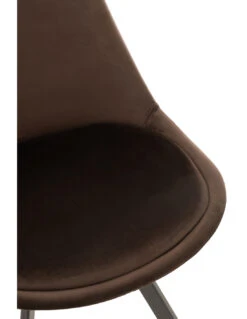 Chaise Hélène En Métal/textile Marron Foncé -Magasin De Meubles De Qualité chaise helene en metaltextile marron fonce 2