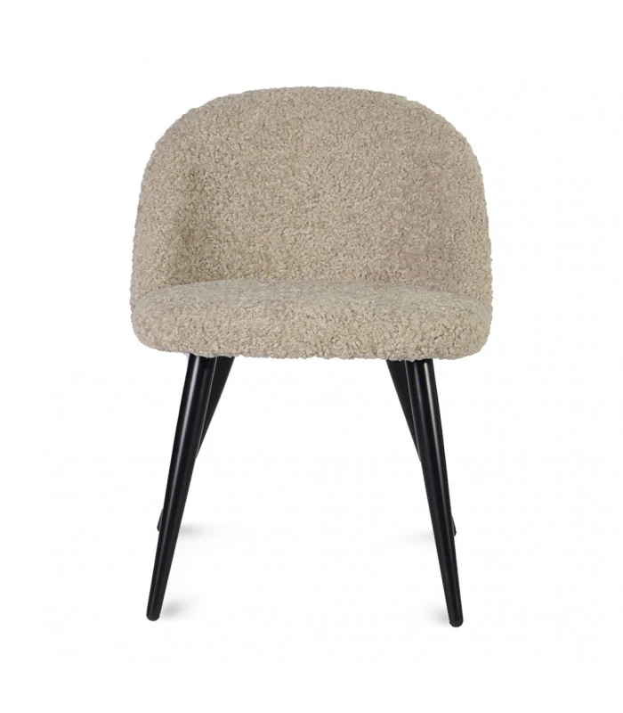 Chaise Ingrid Fausse Fourrure Beige 2 Chaise Ingrid Fausse Fourrure Beige – Image 2